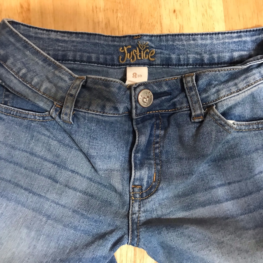 Justice girls skinny jeans size 8 1/2